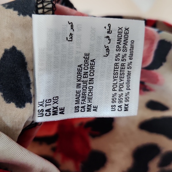 INC Leopard High Status. Cold Shoulder, Animal, Floral Print Top, L, XLa… - Picture 8 of 11